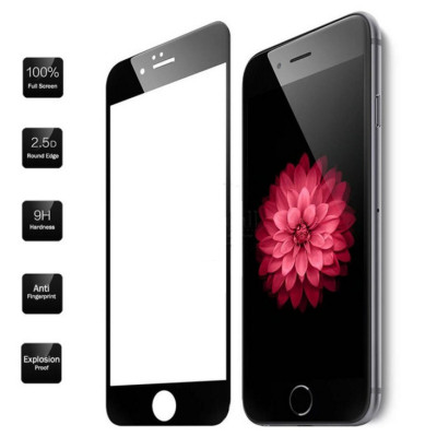 Скрийн протектори Скрийн протектори за Apple Iphone Скрийн протектор от закалено стъкло 3D Full Cover за Apple iPhone 6 Plus 5.5 / Apple iPhone 6s Plus 5.5 черен кант